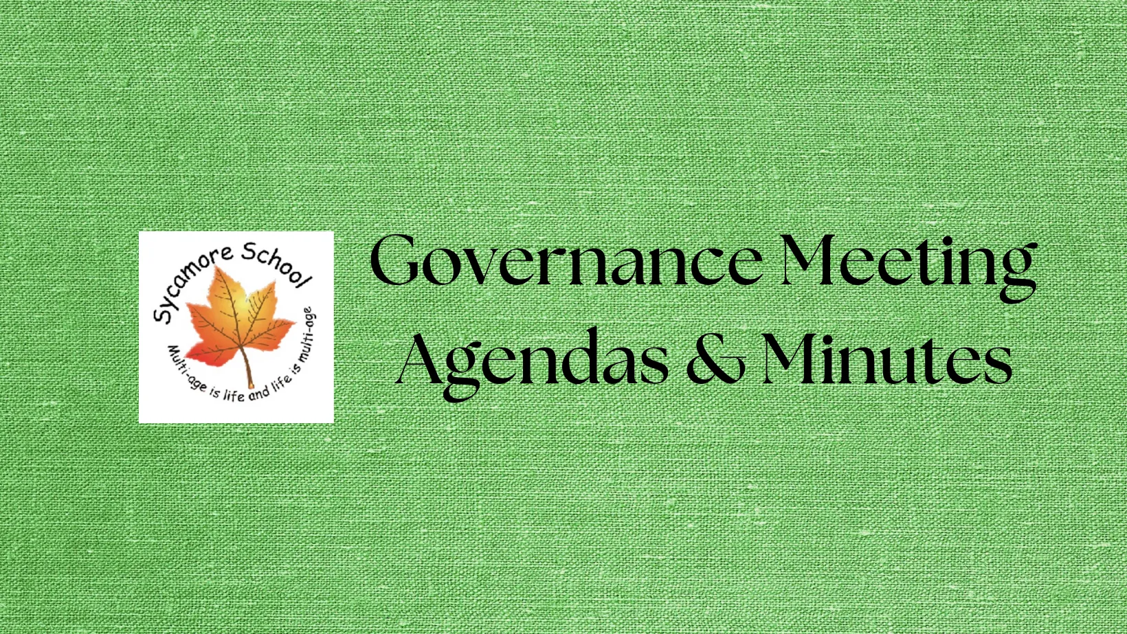 Governance Meeting Agendas and Minutes banner