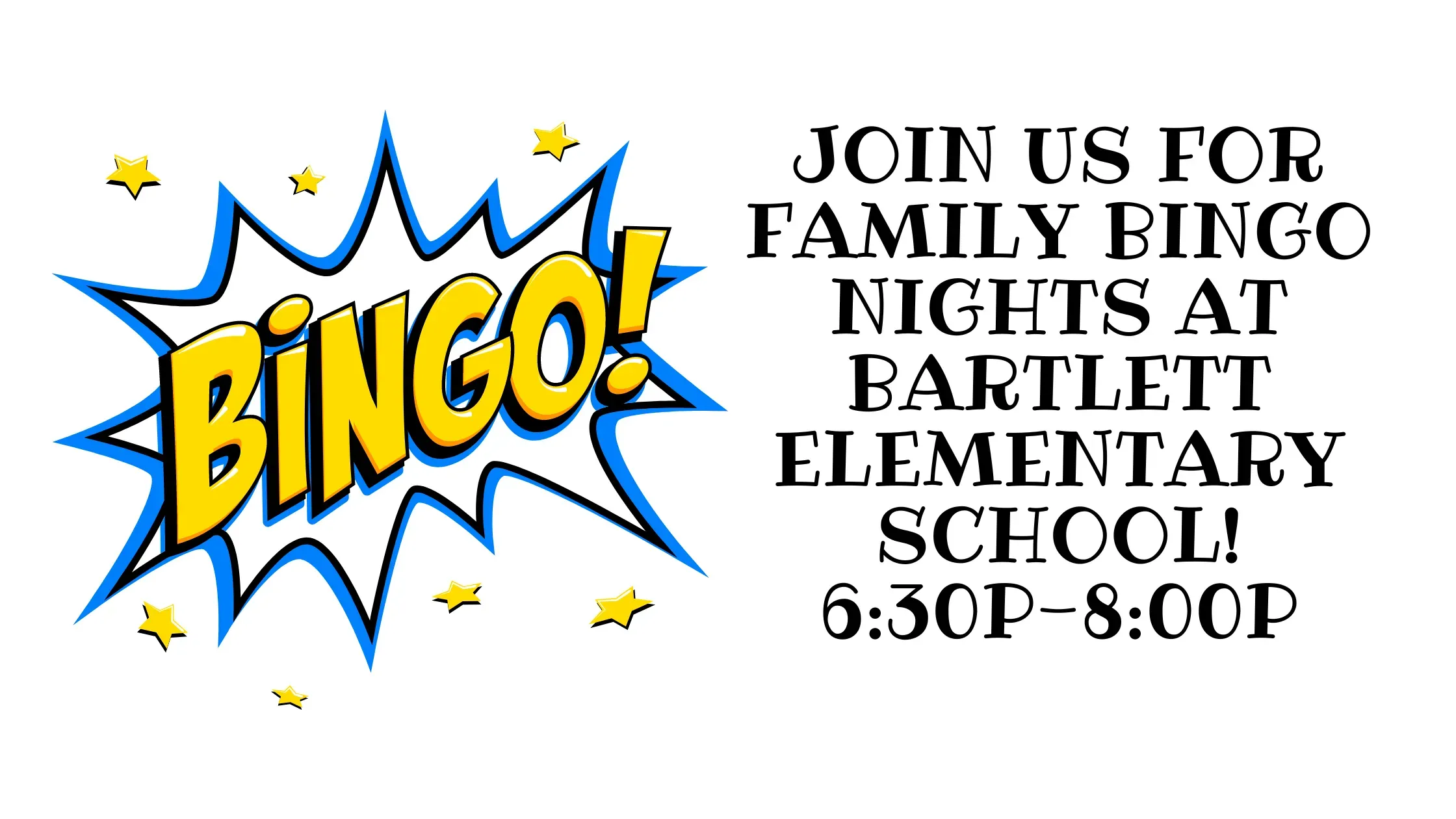 Join us for Family Bingo Night! May 23, 2025 banner