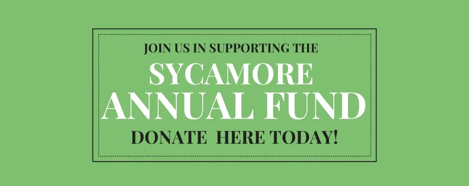 Sycamore 2024/25 Annual Fund Appeal banner