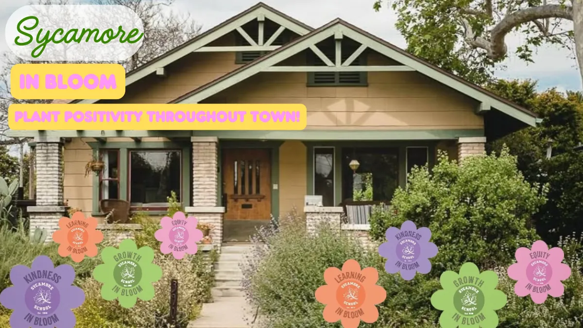 Sycamore In Bloom - Let's plant empowering words all over town!  banner