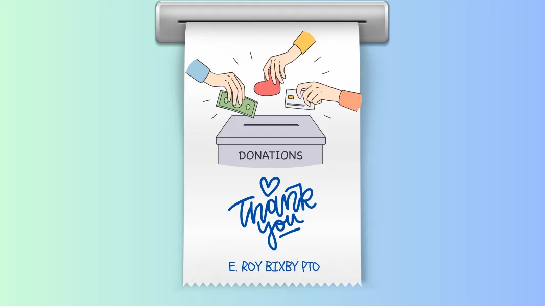 Charitable Donations to Bixby PTO banner