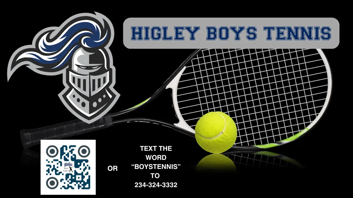 2025/26 SUPPORT HIGLEY BOYS TENNIS banner