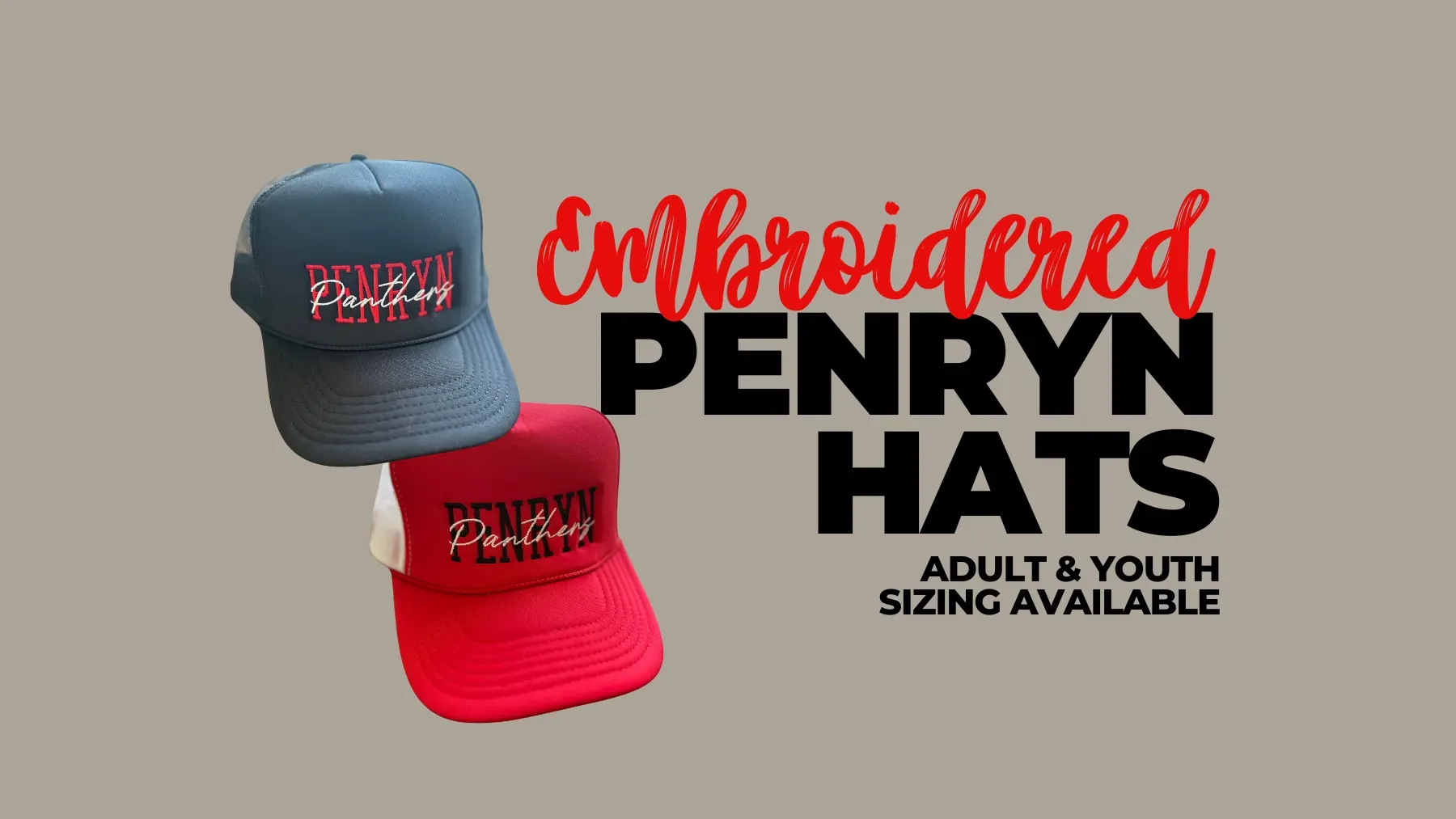 Penryn Panthers Embroidered Otto Hats banner
