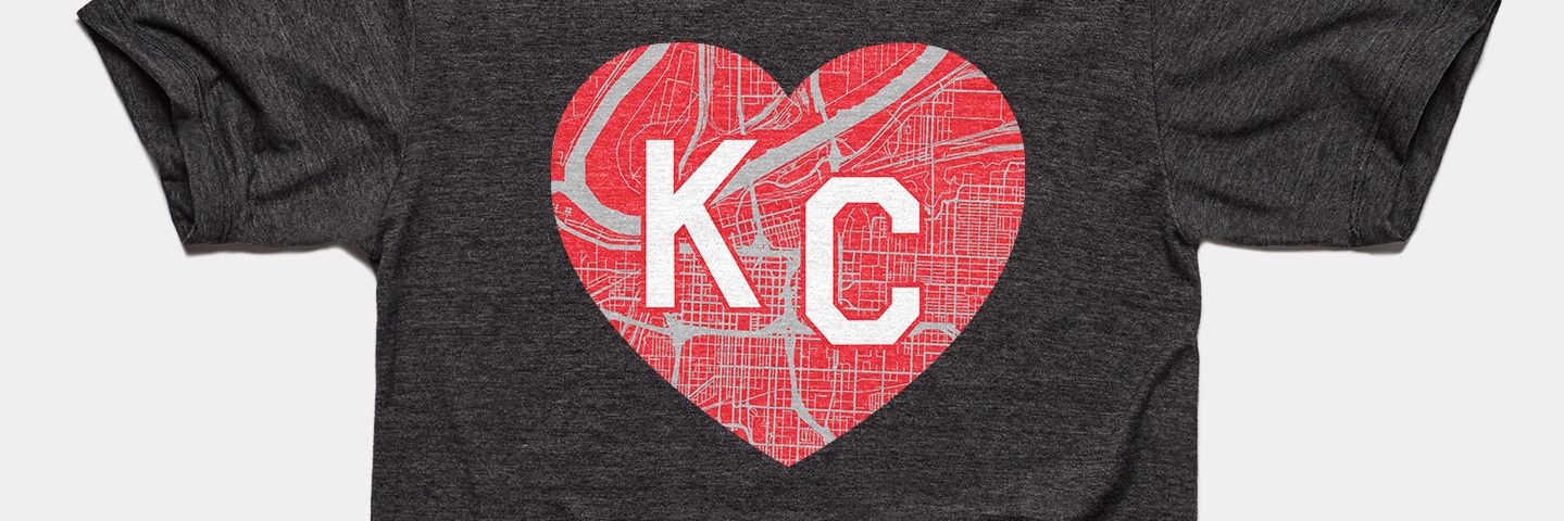 Grey & Navy KC Heart by Charlie Hustle