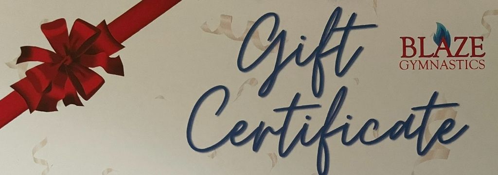  250 Blaze Gymnastics Gift Card Cheddar Up