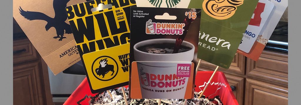 GIFT CARD BASKET RAFFLE: $5 per Ticket or 5 for $20